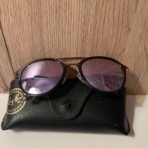 RAY-BAN Highstreet Pilot Lilac Gradient Flash Sunglasses
